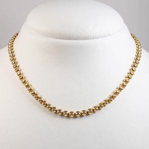 Collana girocollo oro giallo 18k con diamanti 4,00ct