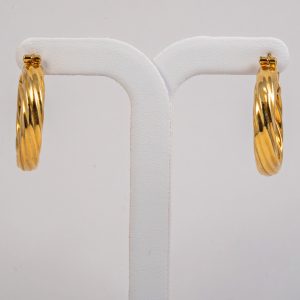 Orecchini schione giallo 18k