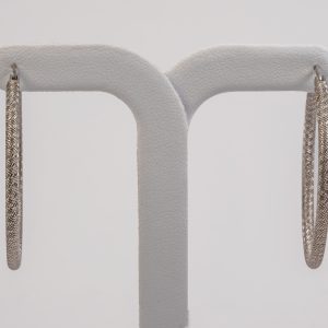 Orecchini schione grandi oro bianco 18k