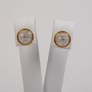 Orecchini oro giallo 18k con diamanti 0,40ct