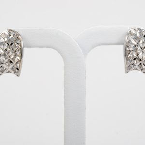 Orecchini traforati oro bianco 18k