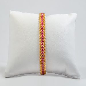 Bracciale oro giallo 18k con rubini