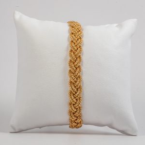 Bracciale a maglie intrecciate oro giallo 18k