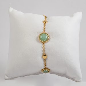 Bracciale oro giallo 18k con giade