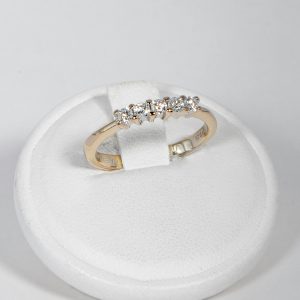 Anello riviera oro bianco 18k con diamanti 0,25ct