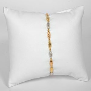 Bracciale oro giallo, rosa e bianco 18k