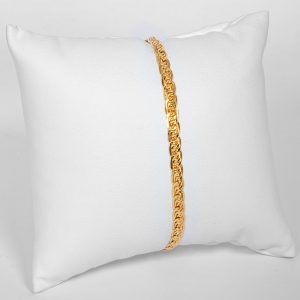 Bracciale maglie piatte oro giallo 18k