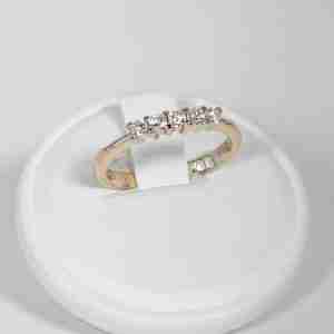 Anello riviera oro bianco 18k con diamanti 0,25ct