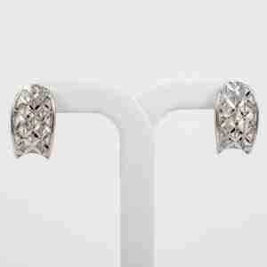 Orecchini traforati oro bianco 18k