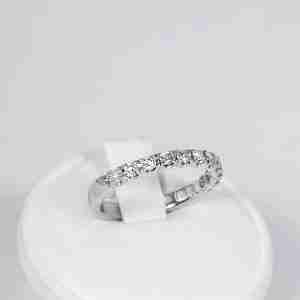 Anello riviera oro bianco 18k con diamanti 0,50ct