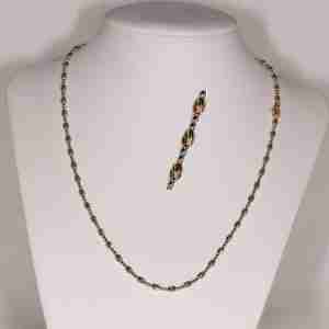 Collana oro bianco e giallo 18k
